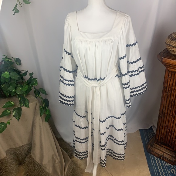 Lisa Marie Fernandez for Target Ric Rac Flare Sleeve Black and White Dress - Picture 1 of 16